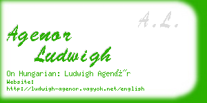 agenor ludwigh business card
